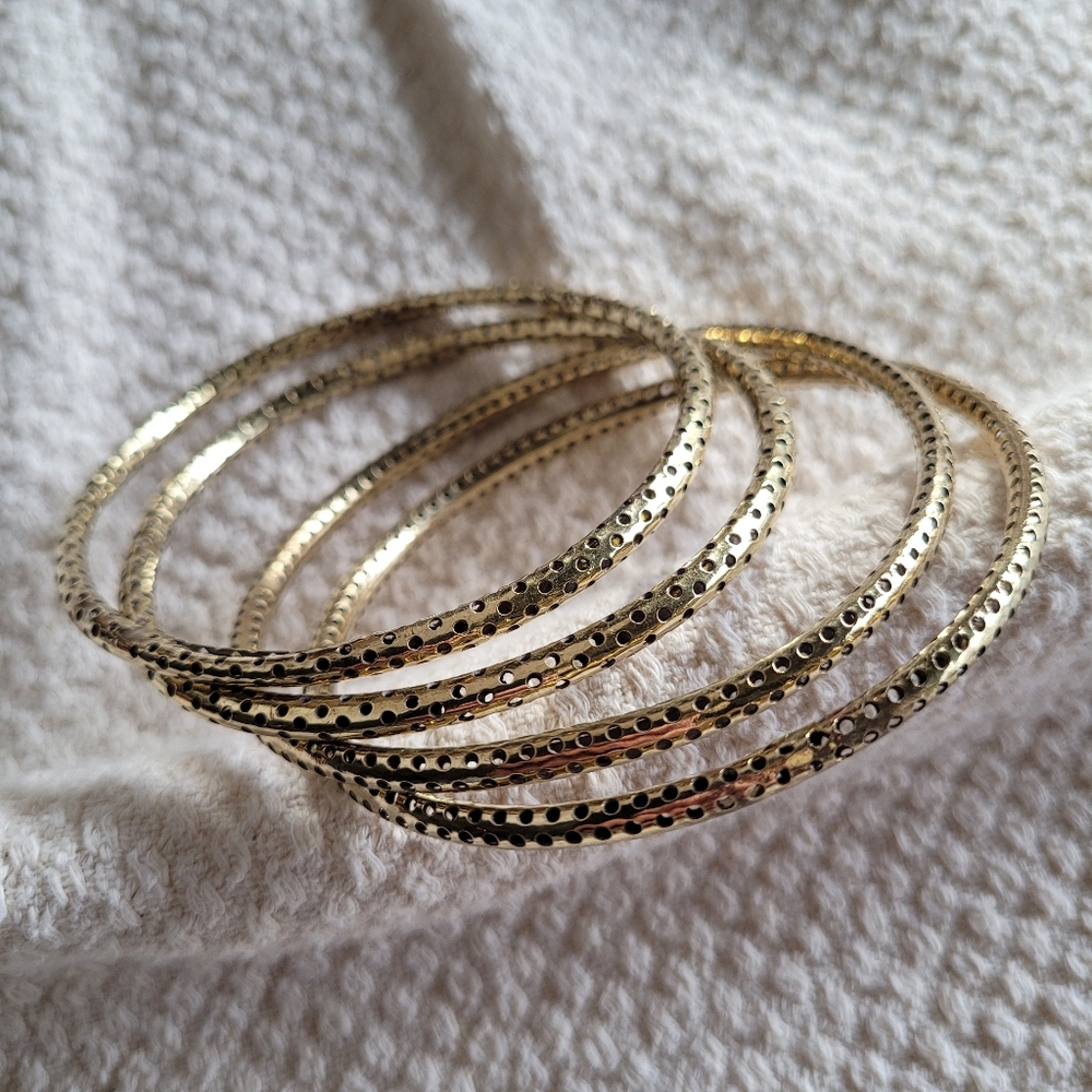 Chic simple golf  brass bangles set bracelet …